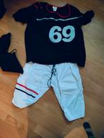 Rugby set met schoudervulling, Kleding | Heren, Carnaval, Overige maten, Ophalen of Verzenden, Kleding