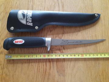 NIEUW RAPALA fileermes met lederen schede 15 cm lemmet beschikbaar voor biedingen
