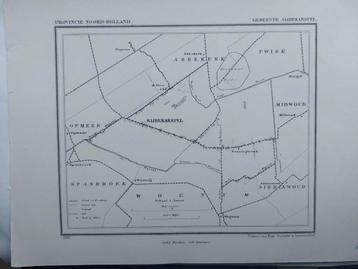 50 / Sijbekarspel Midwoud Wadwaij Opmeer Abbekerk litho 1867 beschikbaar voor biedingen