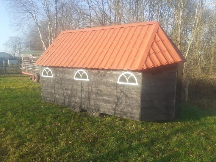 Mobiele schaapskooi te koop, Dieren en Toebehoren, Schapen, Geiten en Varkens, Schaap, Meerdere dieren