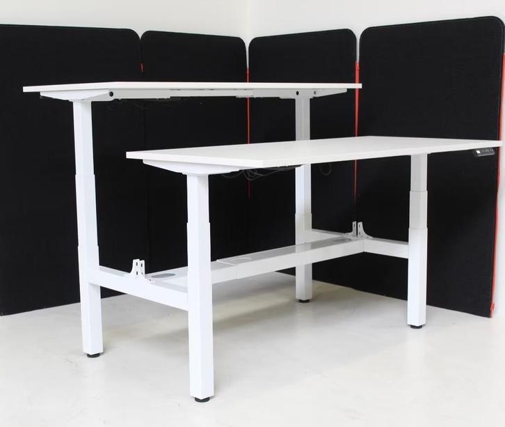 Duobureau, Duo Werkplek, Bureau, Zit-sta Bureau 140x80 cm, Huis en Inrichting, Bureaus, Nieuw, Stabureau, Elektrisch, In hoogte verstelbaar