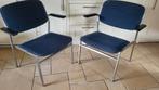 Twee vintage buisstoelen jaren zeventig ploegstof, Huis en Inrichting, Ophalen, Twee