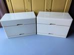 2x Vintage Hülsta nachtkastjes – zware kwaliteit – jaren ’90, Ophalen, Gebruikt, 50 tot 100 cm, Met lade(s)