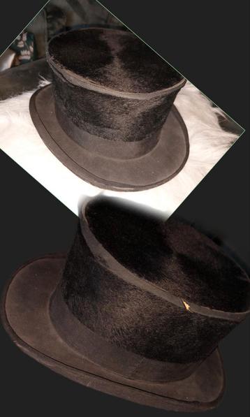 Antieke Hoge Hoed - Dickens/Halloween beschikbaar voor biedingen