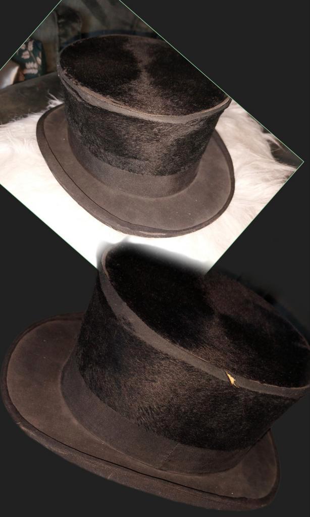 Antieke Hoge Hoed - Dickens/Halloween, Kleding | Heren, Hoeden en Petten, Gedragen, Hoed, 60 cm (XL, 7½ inch) of meer, Ophalen of Verzenden