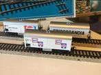 Marklin 3 gesloten goederen wagons, Hobby en Vrije tijd, Modeltreinen | H0, Wisselstroom, Wagon, Ophalen of Verzenden, Zo goed als nieuw