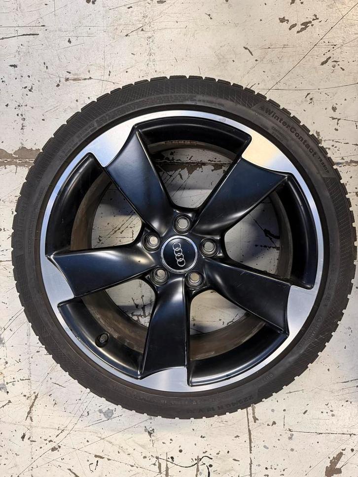Winterbanden - origineel Audi rotor velgen - Audi Volkswagen, Auto-onderdelen, Banden en Velgen, Velg(en), Winterbanden, 18 inch