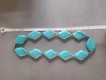 geperst turkoois zilveren tussenkralen beschikbaar voor biedingen
