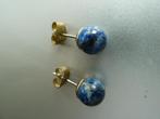 Ronde Lapis Lazuli oorknopjes, oorstekers, diameter 7 mm, Sieraden, Tassen en Uiterlijk, Oorbellen, Overige materialen, Zo goed als nieuw