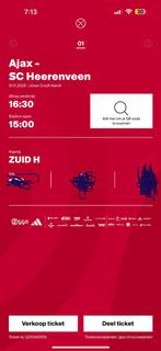 Ajax heerenveen F side, Tickets en Kaartjes, Eén persoon