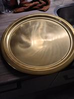 Dienblad goudkleurig, Ophalen of Verzenden, Zo goed als nieuw, Rond, Metaal