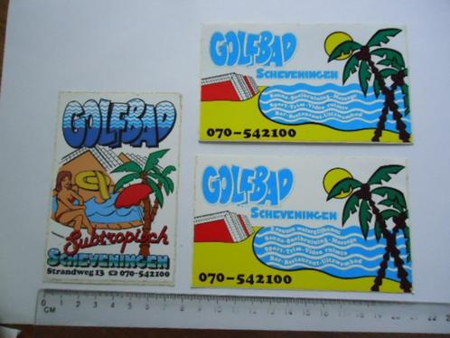 sticker oud Scheveningen Golfbad zwembad video retro pinup, Verzamelen, Stickers, Zo goed als nieuw, Bedrijf of Vereniging, Verzenden