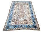 Handgeknoopt oosters wol Milas tapijt fade blue 210x290cm