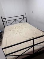 Metalen bedframe 140x200 - Zo goed als nieuw!, Ophalen, Zwart, Tweepersoons, 140 cm