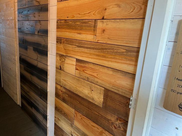 Grenen lambrisering Lessive Miel geolied , planken 20x177mm, Huis en Inrichting, Stoffering | Behang, Ophalen of Verzenden