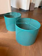 2 nieuwe metalen groene lampenkappen, Huis en Inrichting, Lampen | Lampenkappen, Ophalen, 25 tot 50 cm, Rond, Nieuw