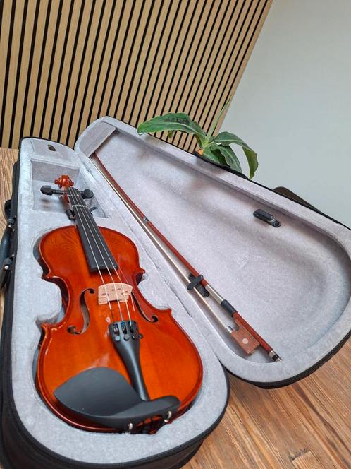 Kwaliteitsviool 3/4 met koffer strijkstok schoudersteen e.d., Muziek en Instrumenten, Strijkinstrumenten | Violen en Altviolen