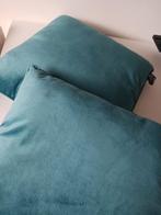 Villa Volance 2 stuks sierkussens blauwgroen 45x45cm, Huis en Inrichting, Woonaccessoires | Kussens, Ophalen, Zo goed als nieuw