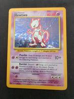Mewtwo Holo Base set Unlimited, Hobby en Vrije tijd, Verzamelkaartspellen | Pokémon, Ophalen of Verzenden, Zo goed als nieuw, Losse kaart