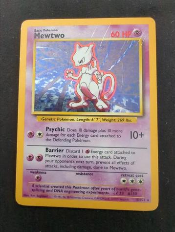 Mewtwo Holo Base set Unlimited  beschikbaar voor biedingen