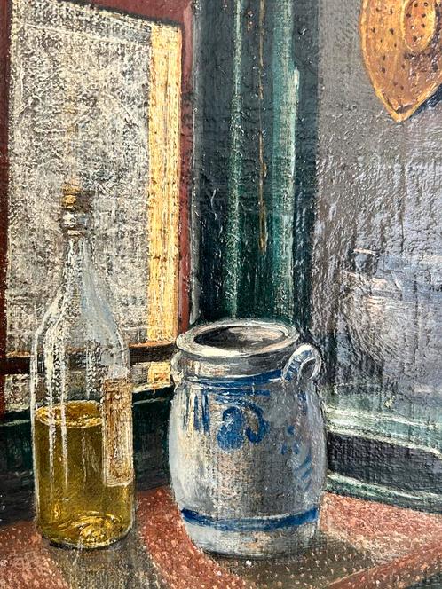 Antiek schilderstukje paneel stilleven zonder lijst, Antiek en Kunst, Kunst | Schilderijen | Klassiek, Ophalen