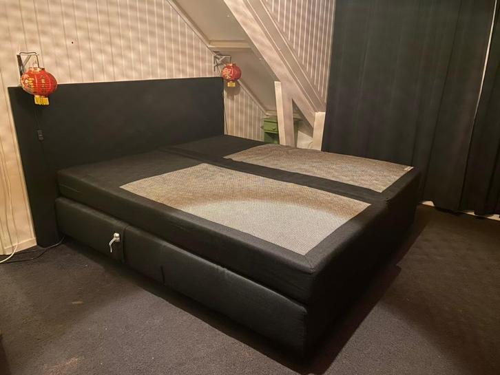 City boxspring elektrisch 180-200 incl. topper met split, Huis en Inrichting, Slaapkamer | Boxsprings, Zo goed als nieuw, 180 cm