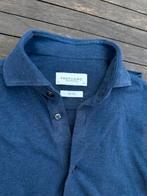 Profuomo Knitted Overhemd Maat S/37, Ophalen of Verzenden, Zo goed als nieuw, Blauw, Halswijdte 38 (S) of kleiner