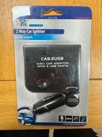 2-weg Auto Adapter met 2 USB, Nieuw, Ophalen of Verzenden, 2-weg autoadapter, 2-weg autoadapter