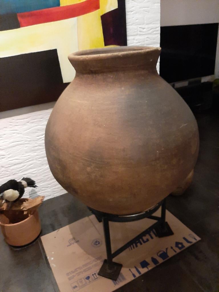 Grote aardenwerken kruik voor buiten of binnen (Portugal), Tuin en Terras, Tuinvazen, Ophalen, Gebruikt