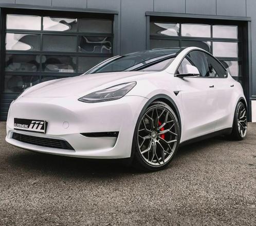 Set 21 inch breedset Tesla Model Y velgen 5x114,3 Concave!, Auto-onderdelen, Banden en Velgen, Banden en Velgen, Zomerbanden, 21 inch