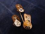 3 dans speldjes n.m., Verzamelen, Speldjes, Pins en Buttons, Verzenden, Gebruikt, Overige onderwerpen