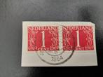 Stempel Apeldoorn, paartje 1 cent op briefstuk, 1964, Verzenden, Na 1940, Gestempeld