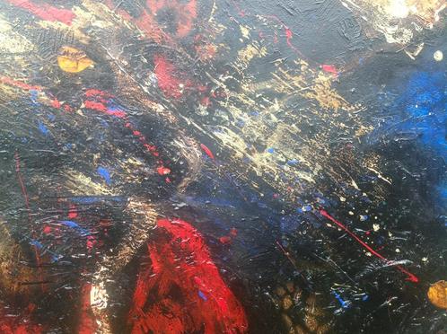 Maitre Frits Jansen olie/materie op doek 150x150, Antiek en Kunst, Kunst | Schilderijen | Abstract, Ophalen
