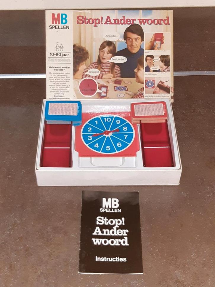 Stop ander woord MB 1978, Hobby en Vrije tijd, Gezelschapsspellen | Overige, Zo goed als nieuw, Ophalen of Verzenden