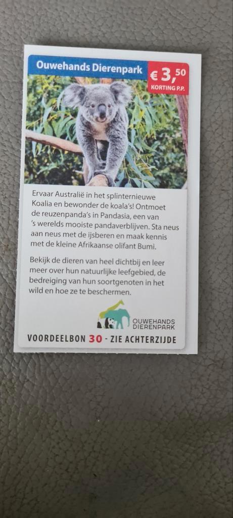 Ouwehands Dierenpark voordeelbon voor €3,50 per persoon, Tickets en Kaartjes, Kortingen en Cadeaubonnen, Drie personen of meer