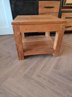 Teakhouten Salontafel Vierkant  +/- 60x60 cm, Ophalen, Gebruikt, 50 tot 100 cm, 50 tot 75 cm