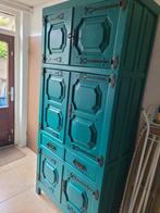 Antieke Groen/Blauwe Kast, Antiek en Kunst, Ophalen