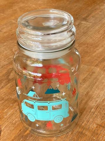Glazen voorraadpot Douwe Egberts VW T1 bus beschikbaar voor biedingen