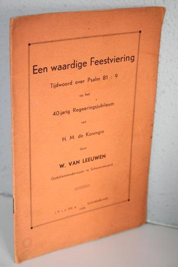 W. van Leeuwen - Een waardige Feestviering. (1938)  beschikbaar voor biedingen