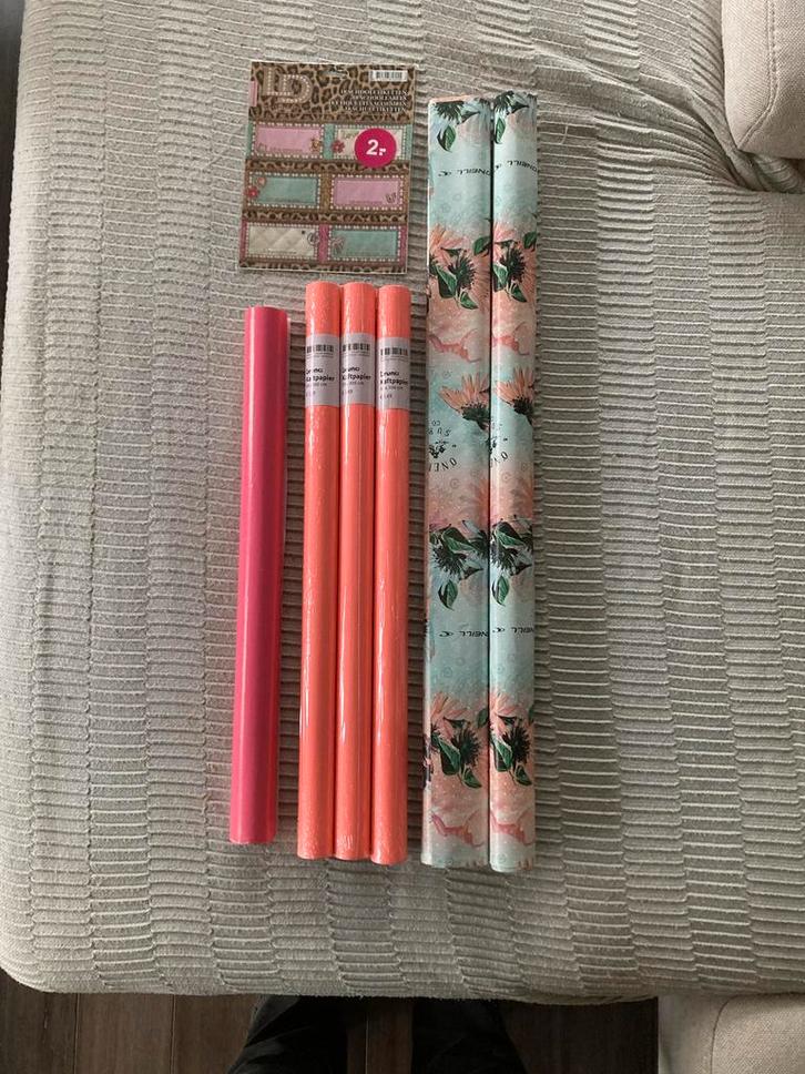 Kaftpapier en Etiketten Set, Huis en Inrichting, Stoffering | Behang, Roze, minder dan 10 m², Ophalen of Verzenden