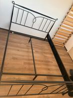 Metalen twijfelaar 140x200, Huis en Inrichting, Ophalen, Zwart, 140 cm, Zo goed als nieuw