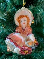 Glazen kerstfiguur Bloemenmeisje (kerstbal, kerstdecoratie), Ophalen, Nieuw