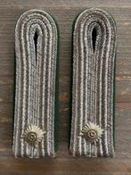 Set Duitse epauletten zilver op groen., Verzamelen, Ophalen of Verzenden, Duitsland, Embleem of Badge