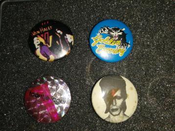 button Toontje lager, Golden Earring, D.  Bowie, van Halen  beschikbaar voor biedingen