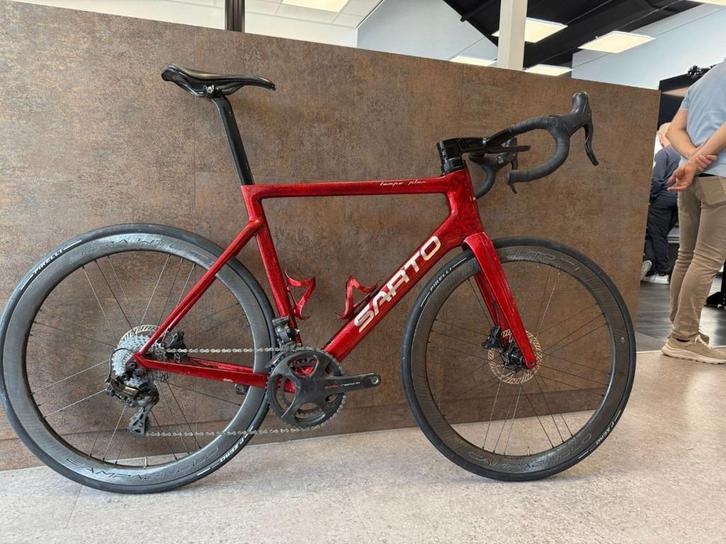 Sarto Lampo Plus Super Record EPS Heren Glossy Ice Red 58cm, Fietsen en Brommers, Fietsen | Racefietsen, Gebruikt, Overige merken