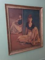 Vintage Mid Century schilderij "Seated ballerina" M. Soyer, Antiek en Kunst, Ophalen of Verzenden