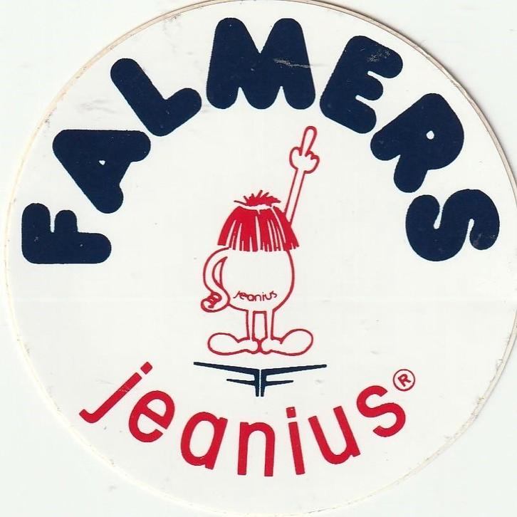 Sticker mode merk Falmers - Jeanius, Verzamelen, Stickers, Zo goed als nieuw, Merk, Verzenden