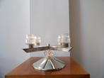 Sixties design Kandelaar WMF/Quist, verzilverd/kristal glas, Ophalen of Verzenden, Glas