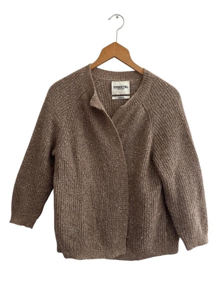 Essentiel Antwerp vest S, Kleding | Dames, Truien en Vesten, Zo goed als nieuw, Maat 38/40 (M), Bruin, Ophalen of Verzenden