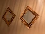 Leuke spiegels hout / badkamerspiegel vierkant, Ophalen of Verzenden, Zo goed als nieuw